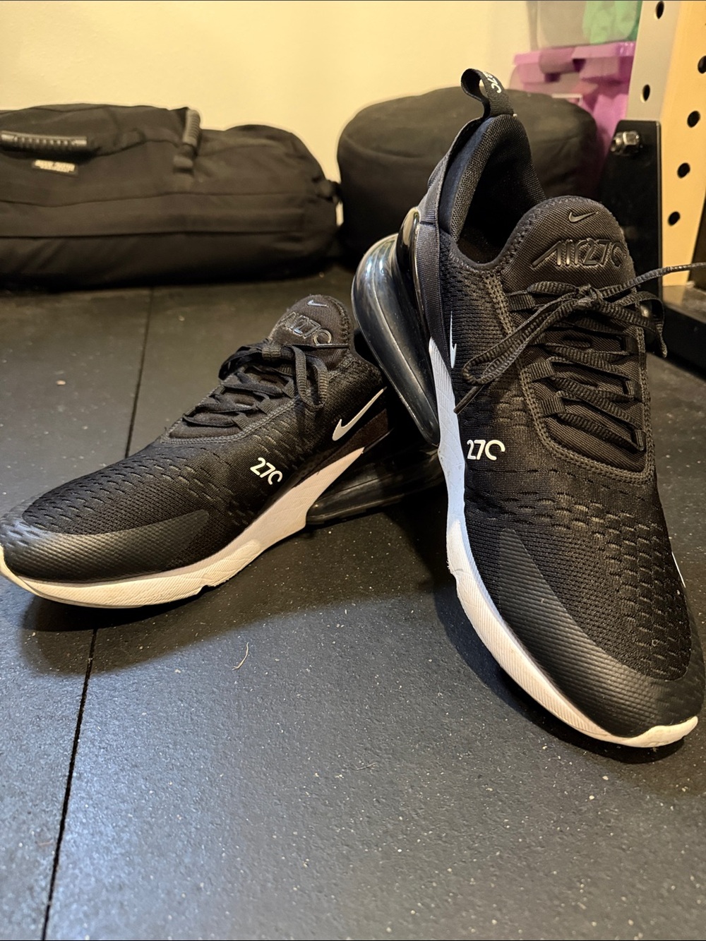 Nike Air Max 270 Men’s Sneakers - Black with White Sole